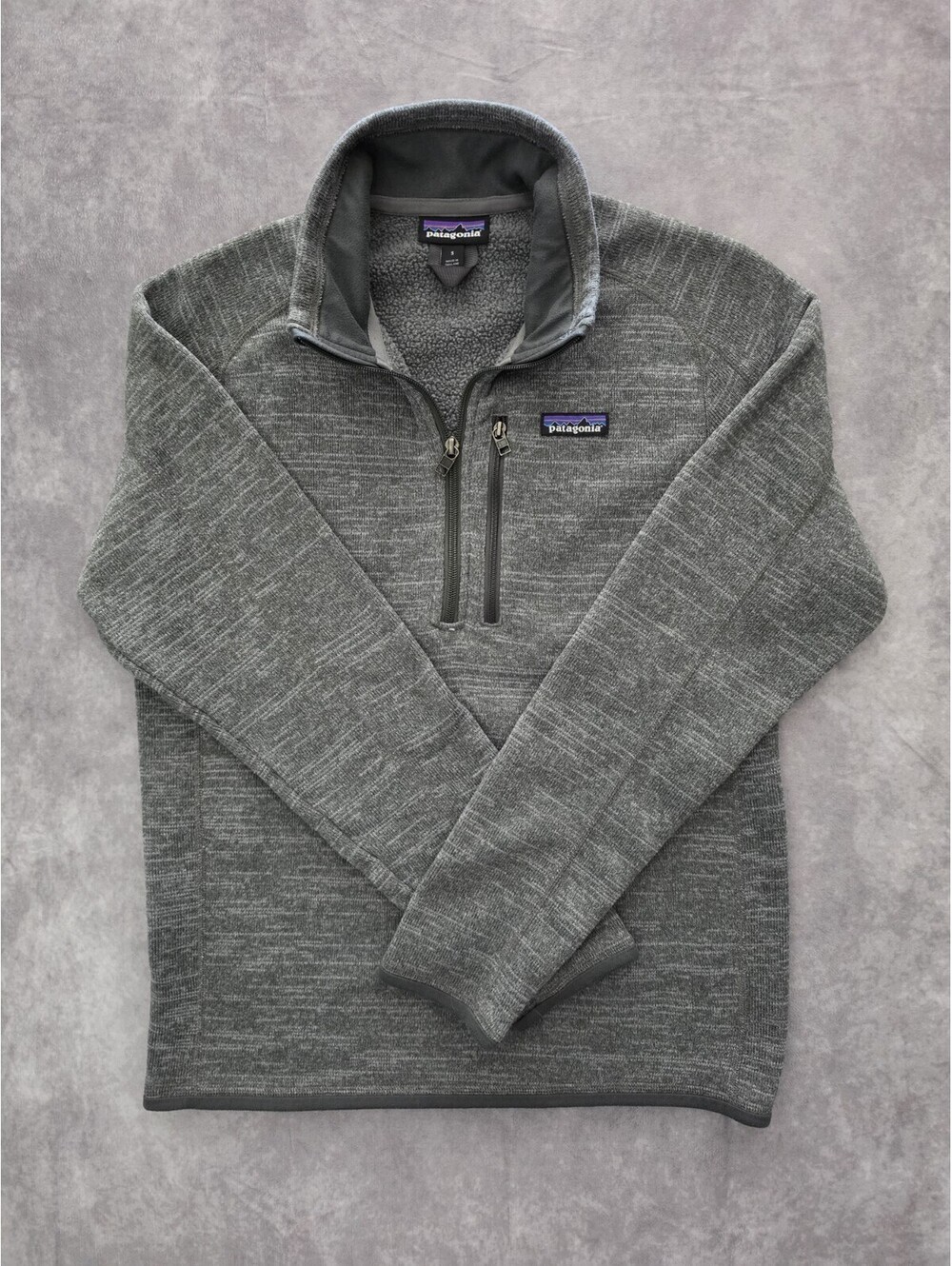 SKU0217 Patagonia Better Sweater 1/4 Zip Pullover Mens Small Gray Fleece Jacket